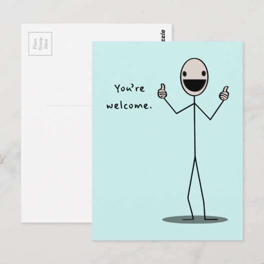 Du bist willkommen postkarte (Vorne/Hinten)