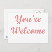 Du bist willkommen! postkarte (Vorne/Hinten)