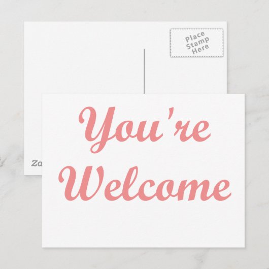 Du bist willkommen! postkarte (Vorne/Hinten)