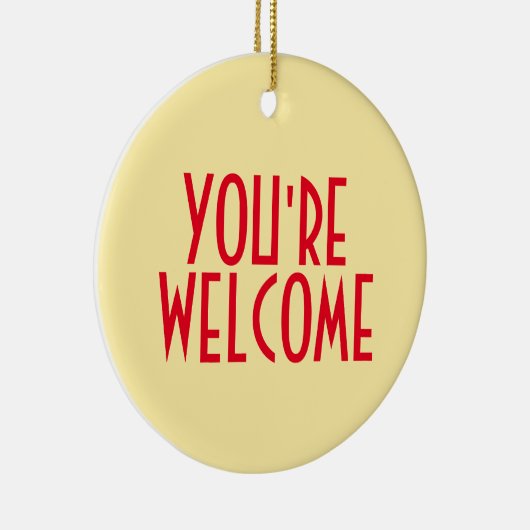 Du bist Willkommensschmuck Keramik Ornament (Rechts)