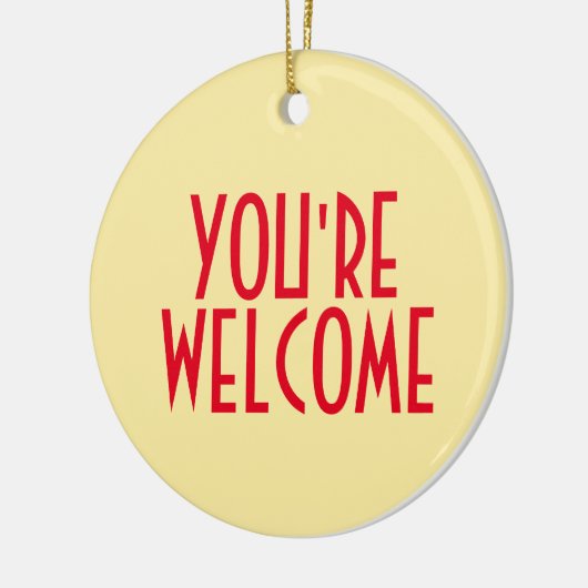 Du bist Willkommensschmuck Keramik Ornament (Links)