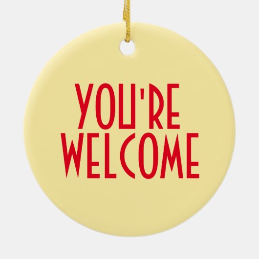 Du bist Willkommensschmuck Keramik Ornament (Hinten)