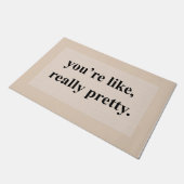 Du bist wirklich Hübsch, Welcome Pastel Mat Fußmatte (Schrägansicht)