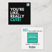 Du bist wirklich Niedlich Quadratische Visitenkarte (Vorne/Hinten)