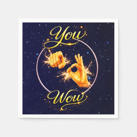 DU BIST WOW: Lass ihn oder sie sich besonders fühl Serviette (Vorderseite)