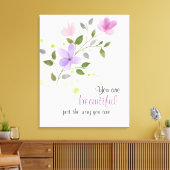 Du bist wunderschön, genau so wie du bist leinwanddruck (Insitu (Wohnzimmer))