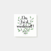 Du bist wundervoll Post-it Klebezettel (Vorderseite)