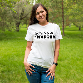 Du bist würdig, positiv und inspirierend Tri-Blend shirt