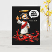 Du Bist Wütend Bruder Jesus Römer 16 20 Lustiger C Karte (Gelbe Blume)