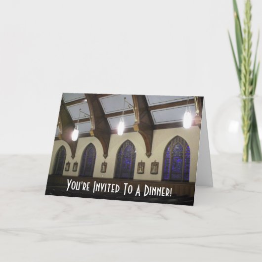 Du bist zu einem Abendessen eingeladen! Einladung (Vorderseite)