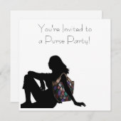 Du bist zu einem Purse-Party eingeladen! Einladung (Vorne/Hinten)