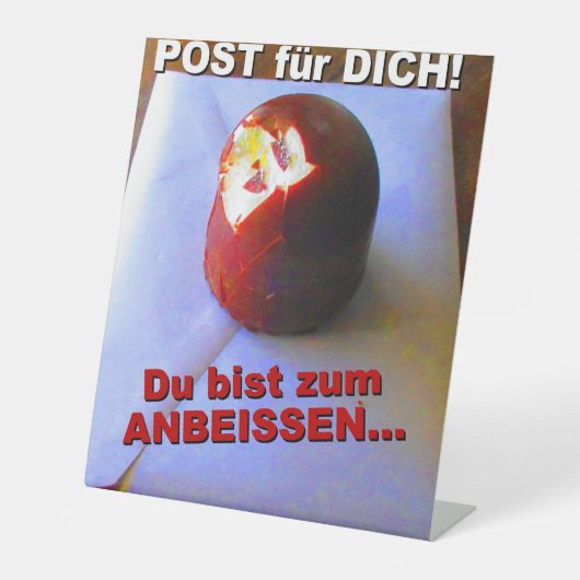 DU bist zum ANBEISSEN - Sockelschild (Vorderseite)