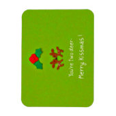 Du bist zwei Hirsche - Frohe Kissmas! Magnet (Vertikal)