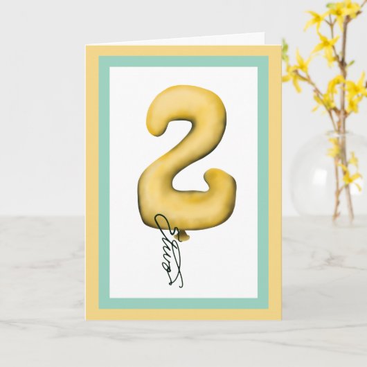 Du bist zwei karte (Gelbe Blume)