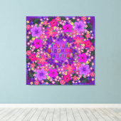 Du blühst schöne boho-Blume Leinwanddruck (Insitu (Holzboden))