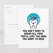 Du brauchst nicht alle Zähne zu brennen Postkarte (Vorne/Hinten)