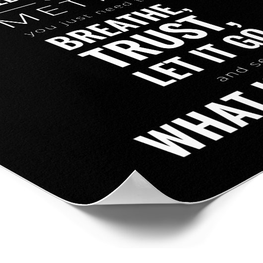 Du brauchst nicht immer einen Plan | Motivierend A Poster (Ecke)