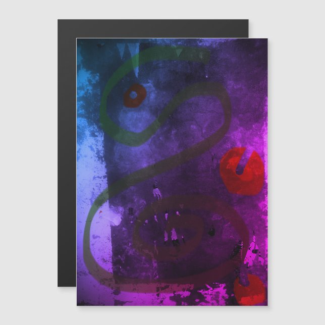 Du bringst Farbe in mein Leben! Magnetkarte (Vorne/Hinten)