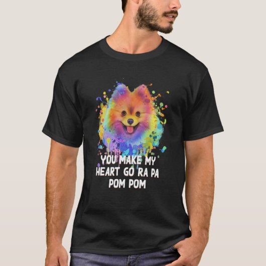 Du bringst mein Herz runter, Pa Pom Pom Spitz Humo T-Shirt (Vorderseite)