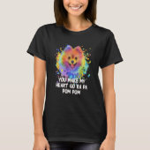 Du bringst mein Herz runter, Pa Pom Pom Spitz Humo T-Shirt (Vorderseite)