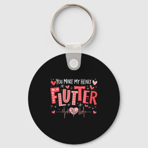 Du bringst mein Herz zum Flattern Herzkrankenschwe Schlüsselanhänger