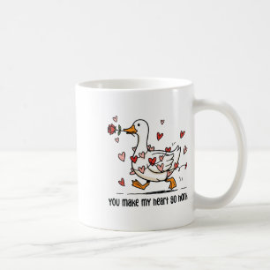Du bringst mein Herz zum Honk Lustige Gans Valenti Kaffeetasse