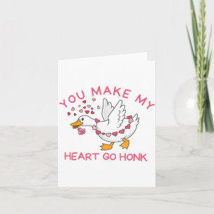 Du bringst mein Herz zum Honk Lustiger Valentinsta Karte