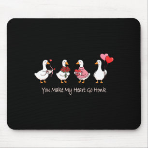 Du bringst mein Herz zum Honk Valentinsgans für Mä Mousepad