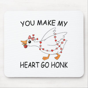 Du bringst mein Herz zum Honk Valentinstag Süße Ga Mousepad