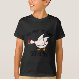 Du bringst mein Herz zum Hupen Lustige Gans Valent T-Shirt