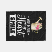 Du bringst mein Herz zum Lächeln Fleecedecke (Vorderseite (Horizontal))