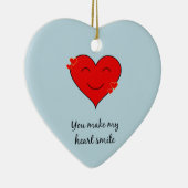 Du bringst mein Herz zum Lächeln Keramikornament (Rechts)