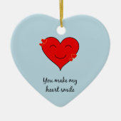 Du bringst mein Herz zum Lächeln Keramikornament (Vorne)