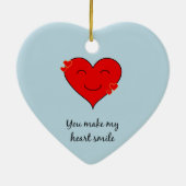 Du bringst mein Herz zum Lächeln Keramikornament (Hinten)