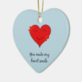 Du bringst mein Herz zum Lächeln Keramikornament (Links)