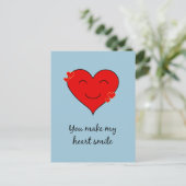Du bringst mein Herz zum Lächeln Postkarte (Stehend Vorderseite)