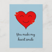 Du bringst mein Herz zum Lächeln Postkarte (Vorderseite)
