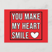 Du bringst mein Herz zum Lächeln Postkarte (Vorderseite)