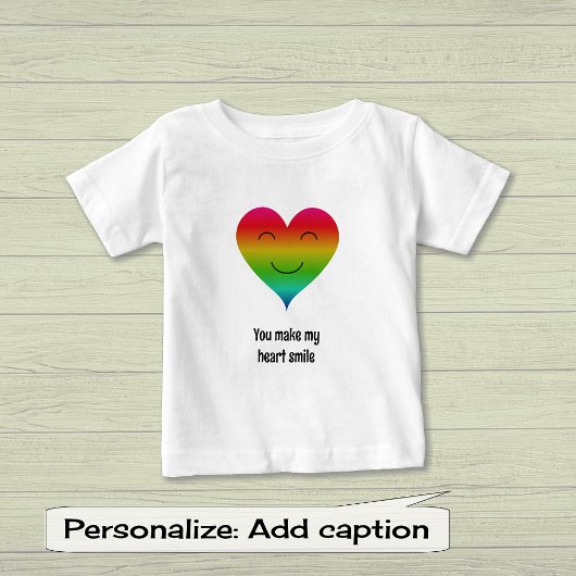 Du bringst mein Herz zum Lächeln von Regenbogen Baby T-shirt