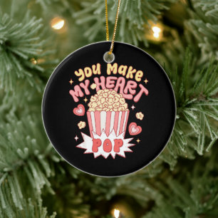 Du bringst mein Herz zum Platzen Lustiger Valentin Keramik Ornament