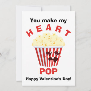 Du bringst mein Herz zum PLatzen Popcorn Valentins Feiertagskarte