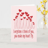 Du bringst mein Herz zum Valentinismus Karte (Gelbe Blume)