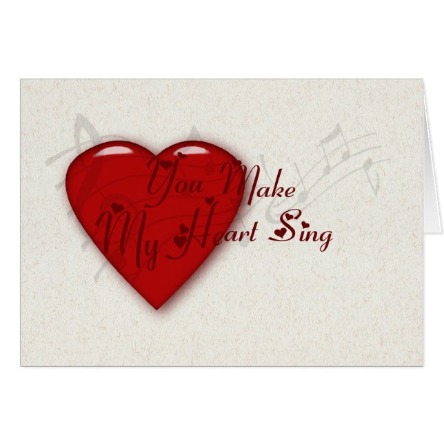 Du bringst mein Herz zum Valentinstag (Vorderseite (Horizontal))