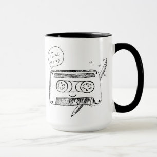 Du bringst mich auf Retro-Humor-Kassette-Mug Tasse