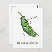 Du bringst mich so schnell zum Pea Funny Puff Postkarte (Vorne/Hinten)