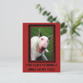 Du bringst mich zum Lächeln Postkarte (Stehend Vorderseite)