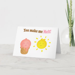 Du bringst mich zum Schmelzen, Eiscreme und Sonne, Dankeskarte