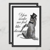 Du bringst mir das Gefühl zu tanzen! Stechend Tanz Einladung (Vorne/Hinten)