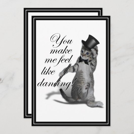 Du bringst mir das Gefühl zu tanzen! Stechend Tanz Einladung (Vorne/Hinten)