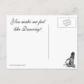 Du bringst mir das Gefühl zu tanzen! Stechend Tanz Postkarte (Rückseite)